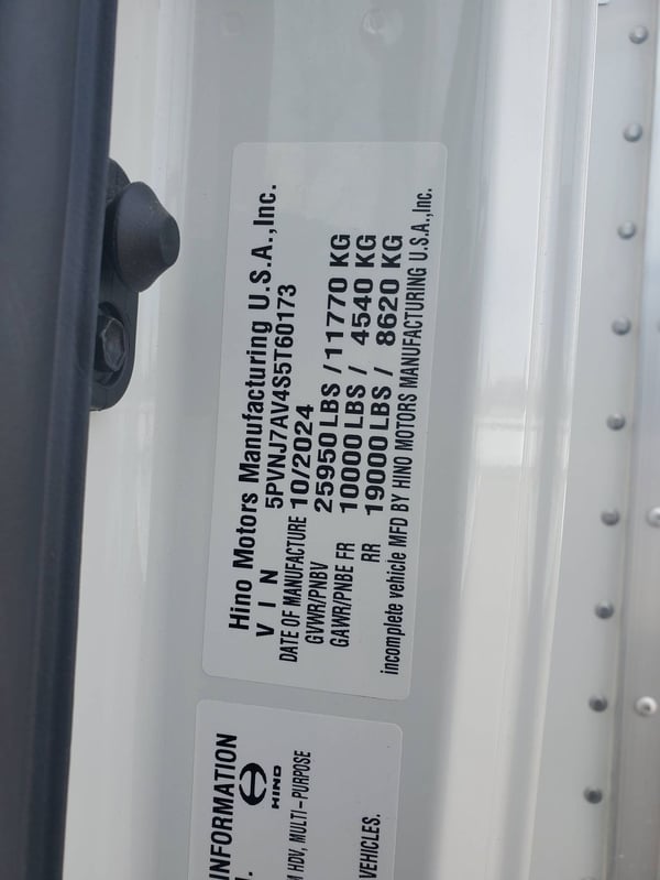 Slide images of 2025 HINO L6