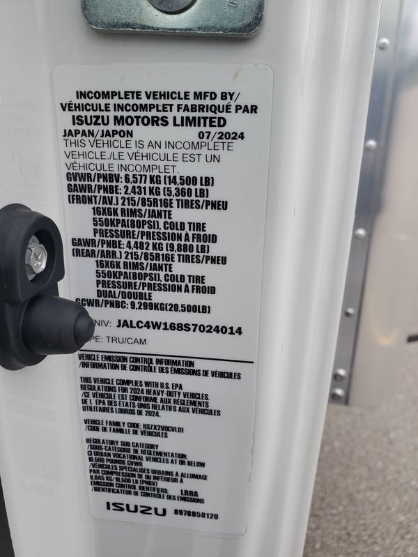 Slide images of 2025 ISUZU NPR HD
