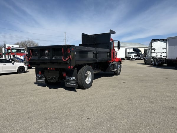Slide images of 2025 MACK MD642 with 14' Galion Landscaping Body