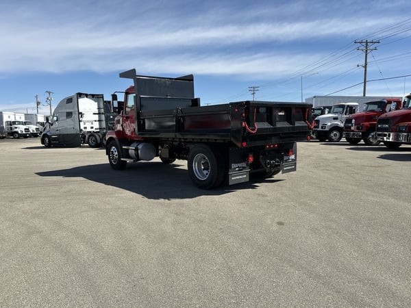 Slide images of 2025 MACK MD642 with 14' Galion Landscaping Body