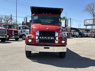 Slide images of 2025 MACK MD642 with 14' Galion Landscaping Body