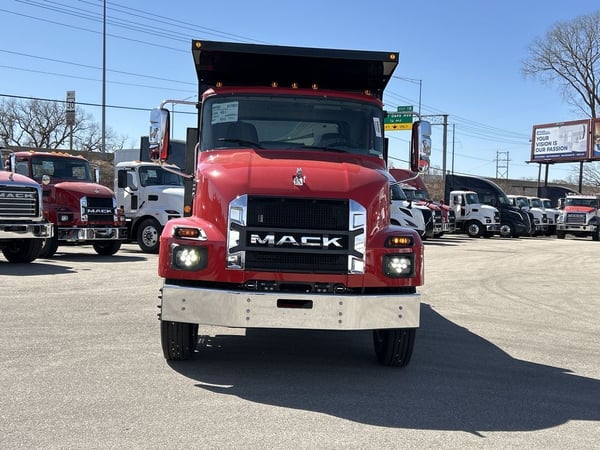 Slide images of 2025 MACK MD642 with 14' Galion Landscaping Body