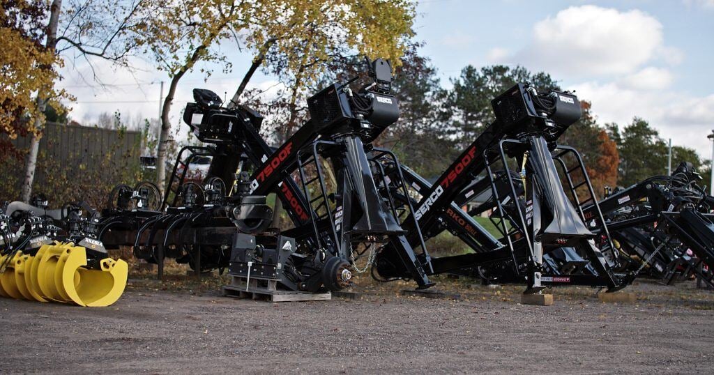 Row of black 2023 Serco loaders
